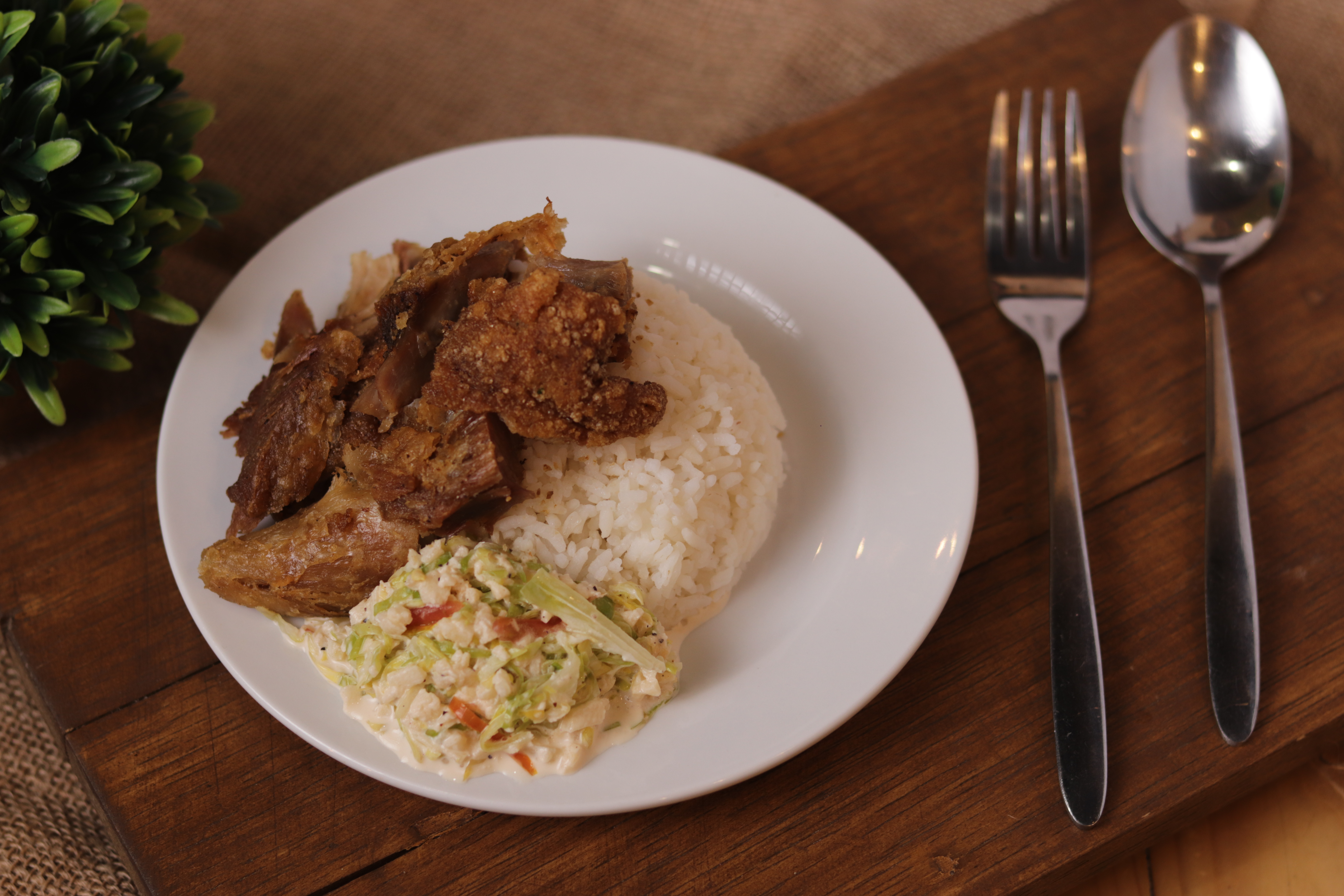 Crispy Pata w/ Rice